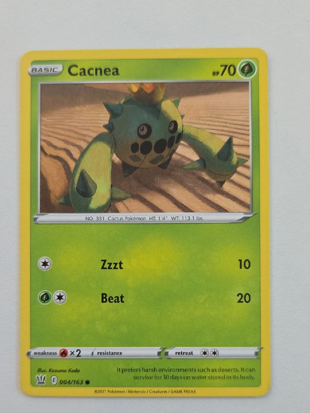 Pokemon Cacnea Trading Cards